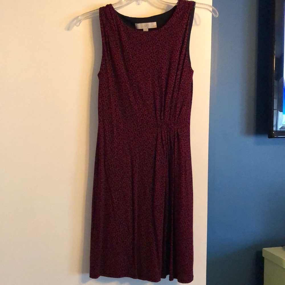 Red leopard print dress